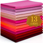 XSEINO 13 Rolls 8"x35" 1.4mm Thick Soft Felt Fabric Sheet 13 Assorted Red by XSEINOiscreating%EF%BC%81