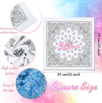 Bonuci 20/50/80/120 Pieces White Bandana Bulk - Image 2