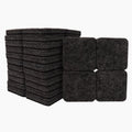 SOFTTOUCH 4717895N Heavy Duty Square Felt Furniture Pads to Protect Hardwood Floors from Scratches, 1", 48 Pack, Black, 48 Piece