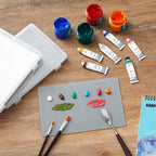 Nuanchu 2 Set Handy Glass Oil Paint Palette, Keeps Paint Fresh - Image 4