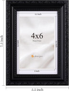 eletecpro 4x6 Vintage Picture Frame, Glass Cover, Horizontal or Vertical - Image 3