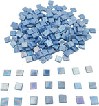 1.1 LB Ice Jade Mosaic Tiles, 0.59“ Square Glass Mosaic Pieces - Image 3