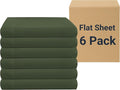 ZPECC Queen Flat Sheet Only 6 Pack, Durable Olive Green Top Bed Sheets by ZPECC-ABrandThatHasBeenFocusedOnBabyProductsFor18Years