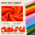 Bright Orange Large Felt Fabric 36" x 36", 1.4 mm Soft Felt Sheet, Nonwoven - Image 4