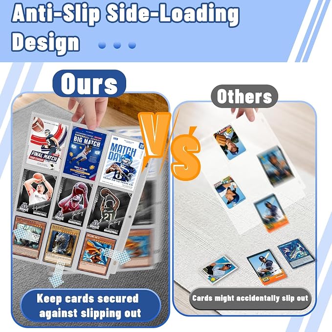 3600 Pockets Trading Card Binder Sleeves, Baseball Card Sleeves Fit - Image 5