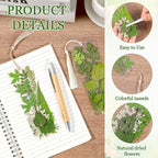 20 Sets Dried Leaves Bookmark Making Kit Transparent Bookmark DIY Projects - Image 3