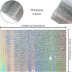 HYANG Transparent Stone PVC Super Clear Holographic Vinyl Faux Leather Sheets 1 - Image 4