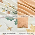 LEMIROE Botanical Cotton Comforter King Size - Image 5