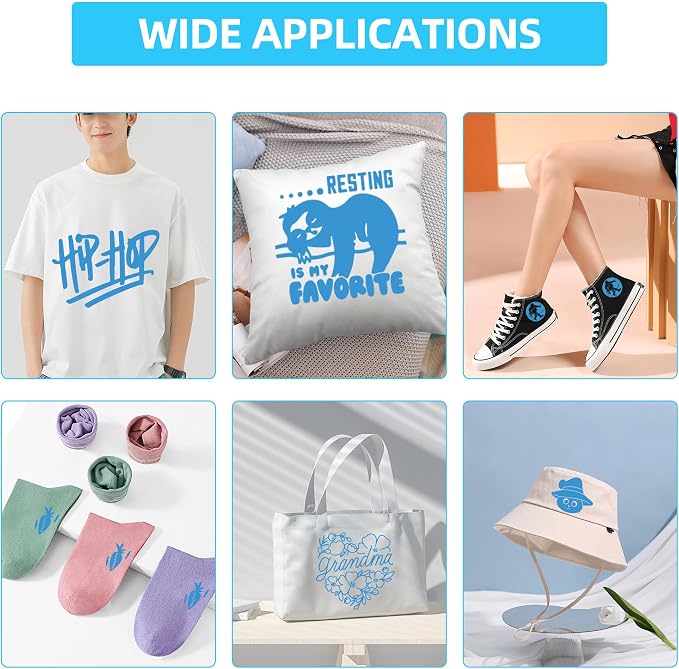 guangyintong HTV Heat Transfer Vinyl Bundle, 52 Pack 12" x 10" Iron on Vinyl - Image 7