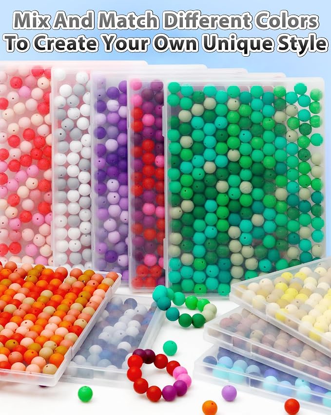 FIVEIZERO 160PCS 15mm Round Silicone Beads, Wear-resistant, Easy-clean - Image 6
