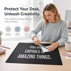 23" x 17" Self Healing PVC Cutting Mat, A2-Black or Green | A2, Double Sided - Image 7