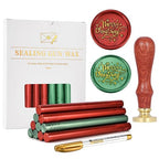 Yoption Wax Seal Kit, Merry Christmas Wax Seal Stamp, Christmas Cards, Wine by Yoption