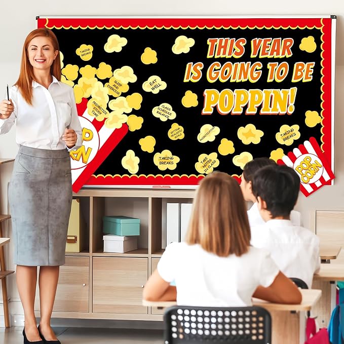 Popcorn Bulletin Board for Classroom Decorations Happy New Year Classroom - Image 4