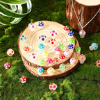 Augshy 64 Pcs Mini Resin Mushroom Charms, Luminous Mushroom Beads - Image 4