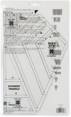 EZ Quilting 8829477 Acrylic Kite Quilting Template Set, Sizes 2.75" x 4.75" - Image 2