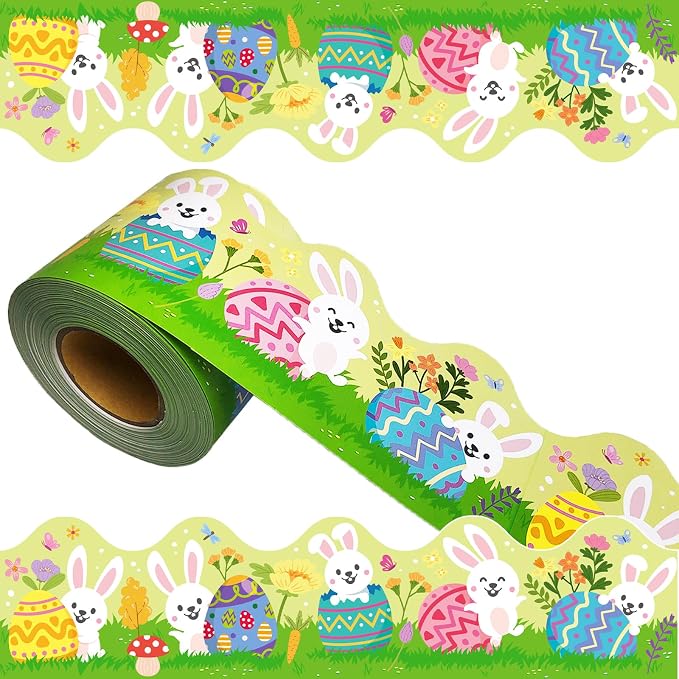 69 Feet Easter Bunny Egg Bulletin Board Borders by Unknown