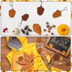 RattanView 24 Pcs Acorn Craft Color Your Own Keychains DIY Craft Wooden Blank - Image 6
