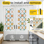 OHTMERU 3D Stained Glass Window Privacy Film, Heat Control UV Blocking Static - Image 5