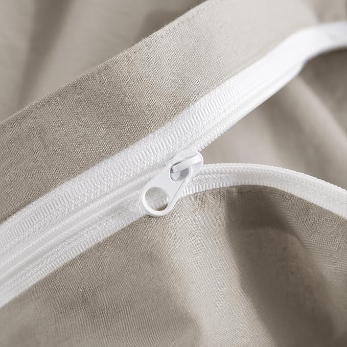 NEXHOME PRO Duvet Cover Twin Size, 100% Washed Cotton Orgnic Linen Like - Image 8