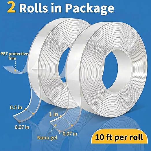 KUSUFEFI Double Sided Adhesive tape Heavy Duty, Double Stick Mounting, - Image 2