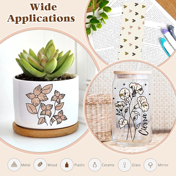 Tintnut Boho Geometry Permanent Vinyl 10 Sheets 12x10in Adhesive Vinyl | Line - Image 6