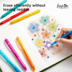 Lineon Erasable Gel Pens, 15 Colors Retractable 0.5mm Fine Point Erasable Pens - Image 6