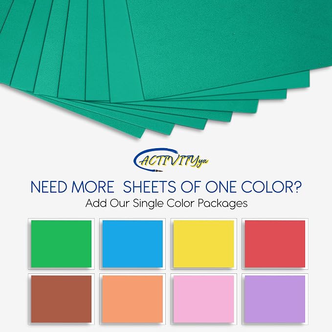 Turquoise EVA Foam Sheets, 6 x 9 Inch, 2mm Thick – Foam Paper - Image 3