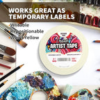 3 Pack White Artist Tape - Image 4