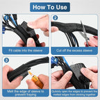 Nilight Cable Sleeve, 10ft-1inch Cord Management Sleeves, Braided Sleeving - Image 4