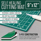 U.S. Art Supply 9" x 12" Self-Healing Cutting Mat 5-Ply - Image 2