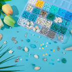 UPINS 2100Pcs Ocean Beads Bracelet Making Kit, Summer Beach Beads - Image 2