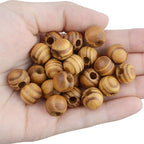 Natural Wooden Beads, 200 Pieces - 12mm Round - Image 6
