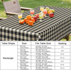 Smiry Rectangle Table Cloth, Waterproof Vinyl Tablecloths - Image 7