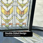 Faux Stained Glass Effect Transparent Window Film, Original Hand Drawn Static - Image 2