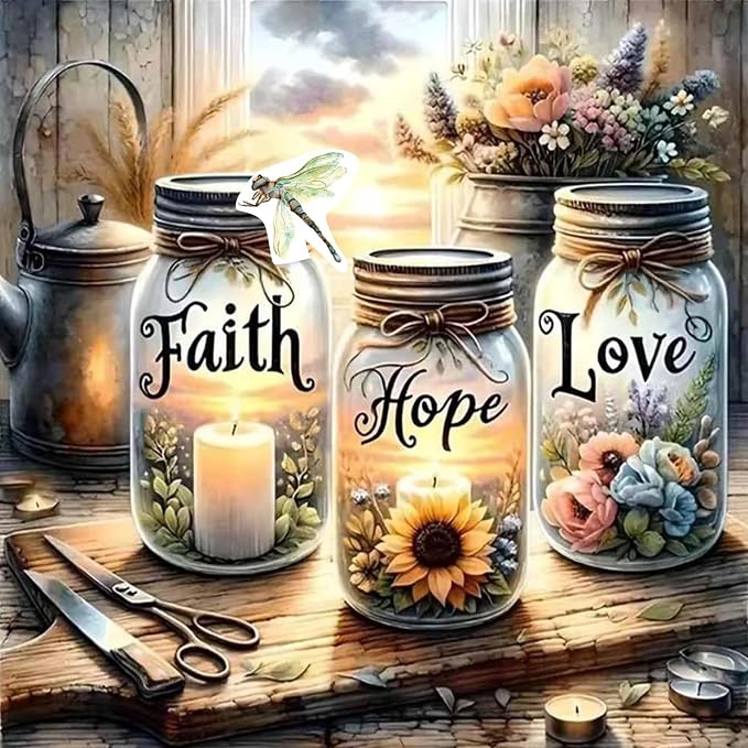 Faith Hope Love Square Diamond Painting Kits by Ausanrl