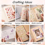 Pengxiaomei 375 Pcs French Flower Stickers - Image 3