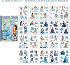 4 Book for Girls Scrapbooking Stickers Pre-Cut 480 washi Stickers PET People - Image 6