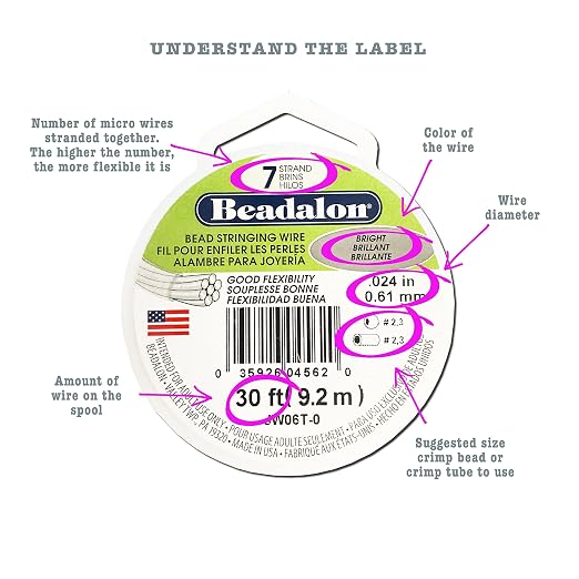 Beadalon 7-Strand Stainless Steel Beading Wire, Flexible & Durable Wire - Image 3