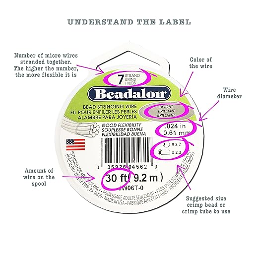 Beadalon 7-Strand Stainless Steel Beading Wire, Flexible & Durable Wire - Image 3