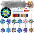 30 Sets Winter Snowflake Suncatchers Craft Kits DIY Glow In The Dark Window by Ayhuhra