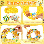Hollowfly 48 Sets Bee Craft Kits DIY Summer Wreath Hanging Ornaments Make Your - Image 4