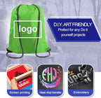 BeeGreen Green Drawstring Backpack Bags Bulk 10 Pack X-Large 22.4" L x 17.5" W - Image 3