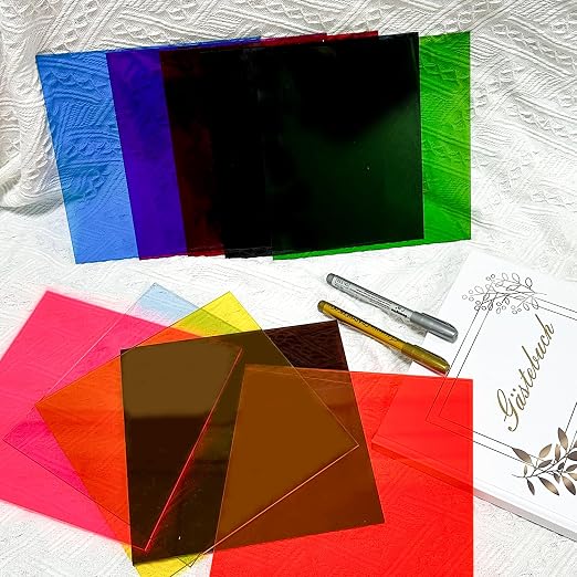 Gute 10Pk 8x8 Translucent Cast Acrylic 1/8" 10 Colors | - Image 2