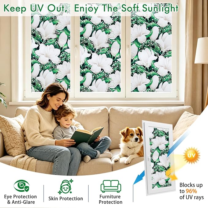 SOMWISE Frosted Glass Window Privacy Film - Image 5