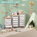 Utility Cart with Drawers, Craft Cart with 5 Drawers, Art Supply Organizer - Image 6