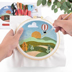 ERKOON Punch Needle Kit Adults Beginners, DIY Easy Landscapes Embroidery Set - Image 5