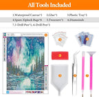 Offito Aurora Diamond Art Kits for Adults, 5D Starry Sky Lake Diamond Painting - Image 5