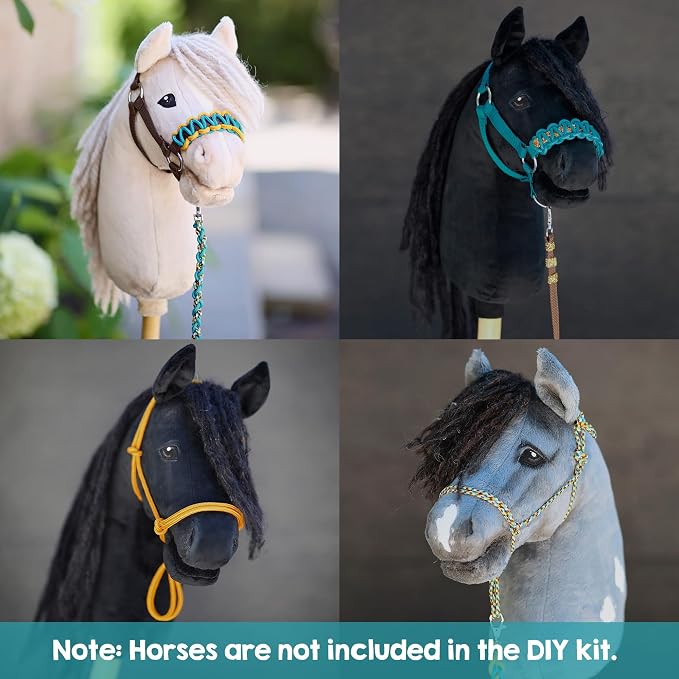 kullaloo DIY Hobby Horse Halter Kit Make Stick Horse Head Collars, Rope Halters - Image 5