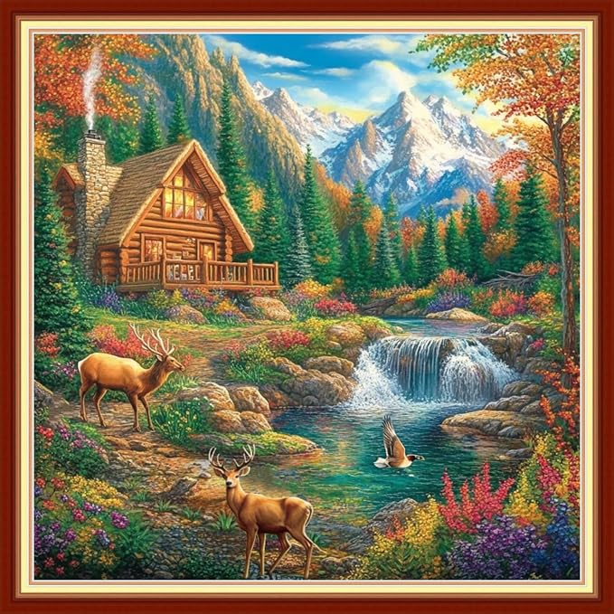 Joyhoor Cross Stitch Kits for Beginners Stamped Cross-Stitch Supplies by JoyhoorCrossStitchKits