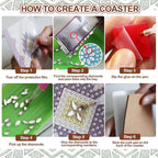 Temlum 6 Pcs Diamond Painting Coasters - Image 3
